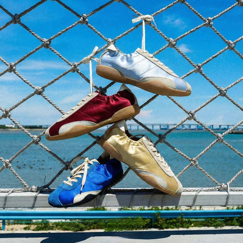 Damen Schnürschuhe im sportlichen Retro-Design mit weichem Obermaterial EB