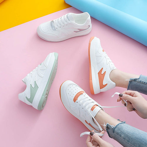 Damen modische Sneakers mit atmungsaktivem Obermaterial und dämpfendem Sohlenprofil EB