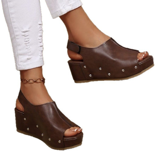 Damen elegante Pantoletten mit modischem Cut-Out-Design und Glitzerdetails EB