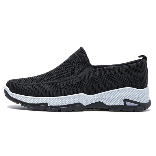 Damen Bequeme Slip-On Sneakers mit atmungsaktiver Oberflächenstruktur EB