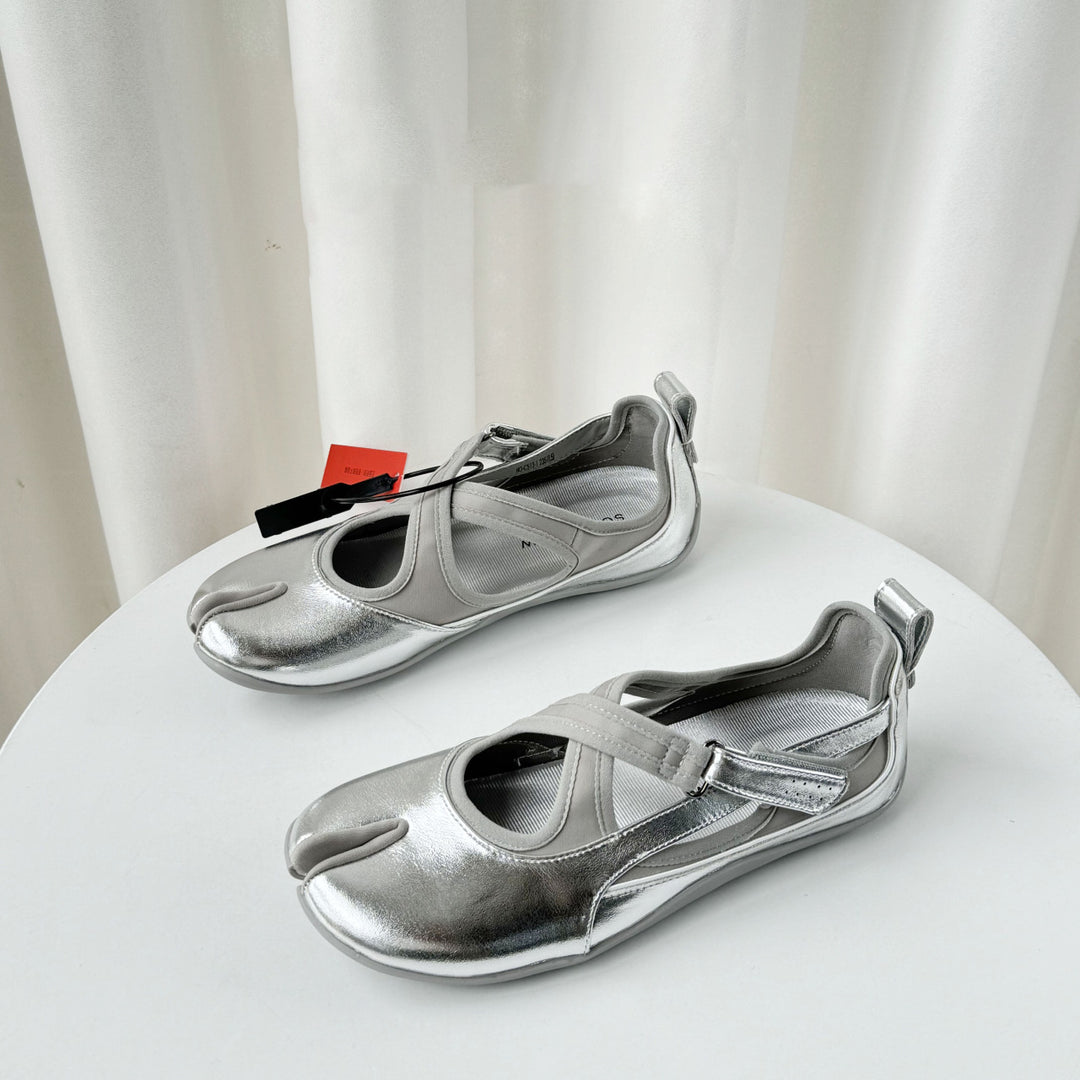 Damen Sportliche Ballerinas mit flexiblem Riemchen und atmungsaktivem Obermaterial EB