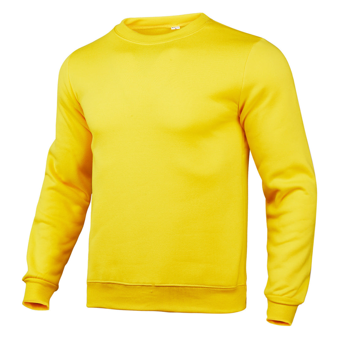 Herren nan klassisches Rundhals-Sweatshirt mit weichem Fleece-Innenfutter, geripptem Saum und verstärkten Nähten EB