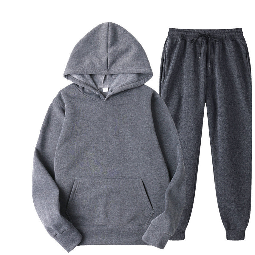 Unisex nan gemütliches Hoodie-Jogginganzug-Set mit Kängurutasche, elastischem Tunnelzugbund und gerippten Bündchen EB