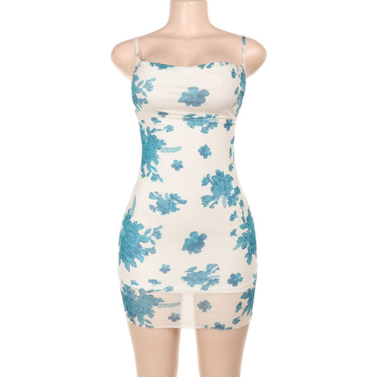 Damen figurbetontes Blumenkleid EB