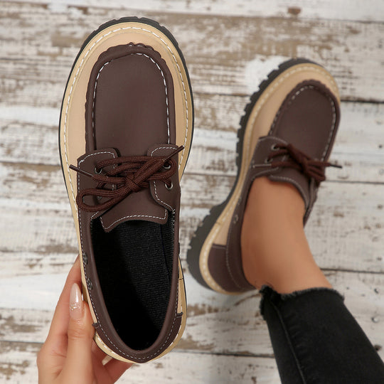 Damen modische halbschuh mit robustem Profil EB