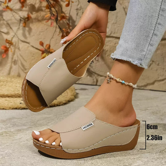 Damen Komfortable Plateau-Sandalen EB