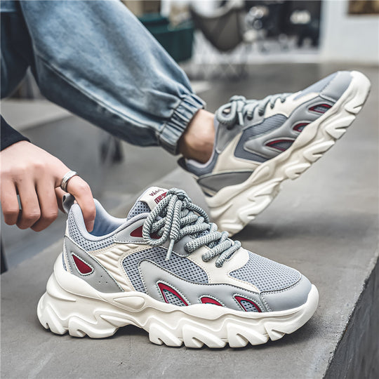 Damen Sportliche Chunky Sneakers mit atmungsaktiver Oberflächenstruktur EB