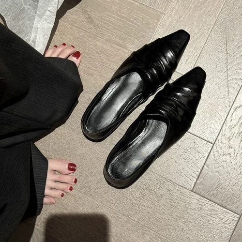 Damen elegante Mokassins mit raffinierten Falten und bequemer Passform EB