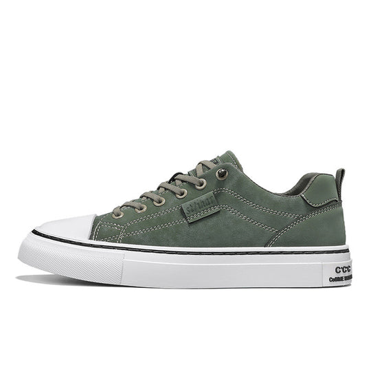 Herren klassische Low-Top Sneaker im Canvas-Look mit verstärkter Zehenkappe und gepolstertem Komfortfußbett EB