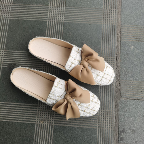 Damen Elegante und bequeme Slipper mit Perlenapplikation EB