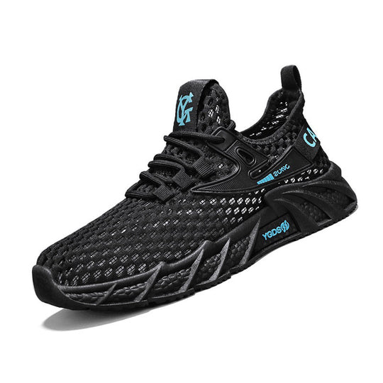 Damen Sportliche Sneakers mit atmungsaktivem Netzoberteil und stoßdämpfender Sohle EB