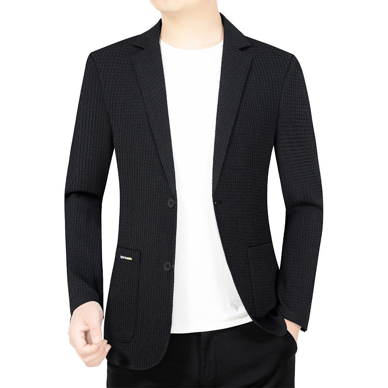 Herren Modernes Stretch Business-Sakko mit schmalem Schnitt und aufgesetzten Taschen EB