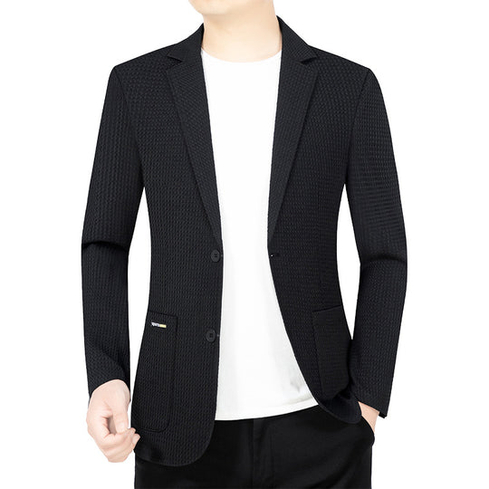 Herren Modernes Stretch Business-Sakko mit schmalem Schnitt und aufgesetzten Taschen EB