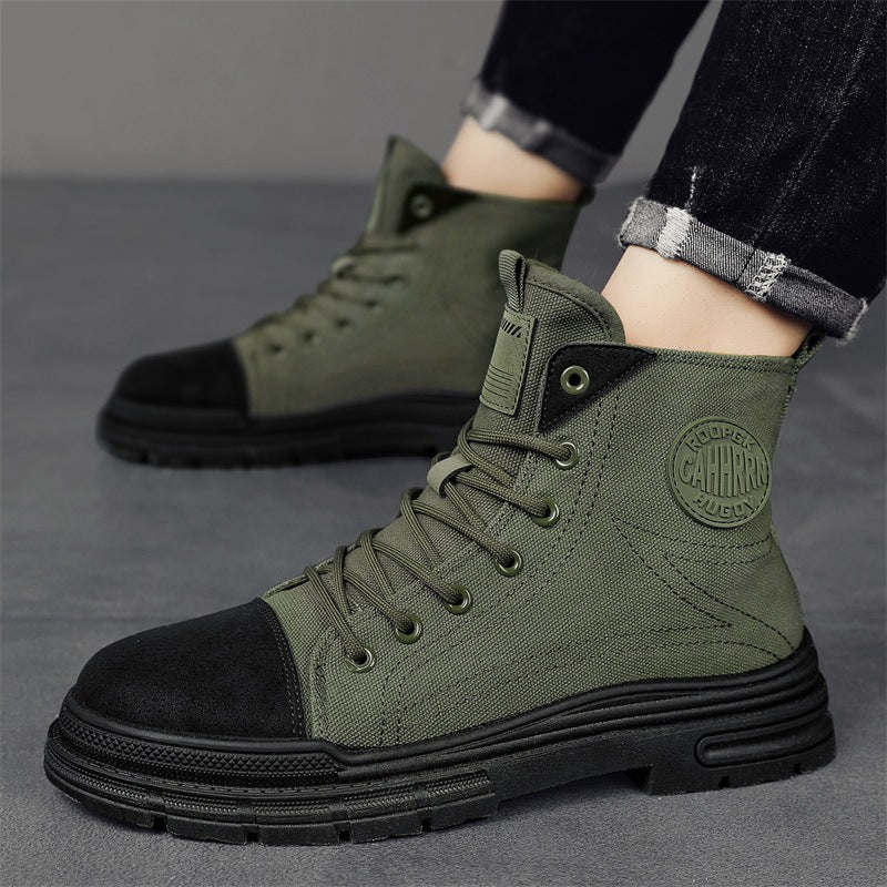 Damen Hohe Sneaker mit robustem Canvas-Obermaterial und rutschfester Sohle EB