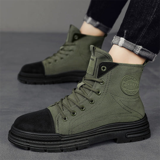 Damen Hohe Sneaker mit robustem Canvas-Obermaterial und rutschfester Sohle EB