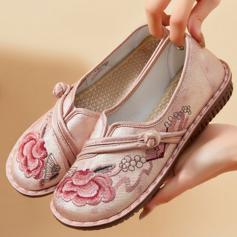 Damen Komfortable Slippers mit floralem Design und elastischem Riemen EB