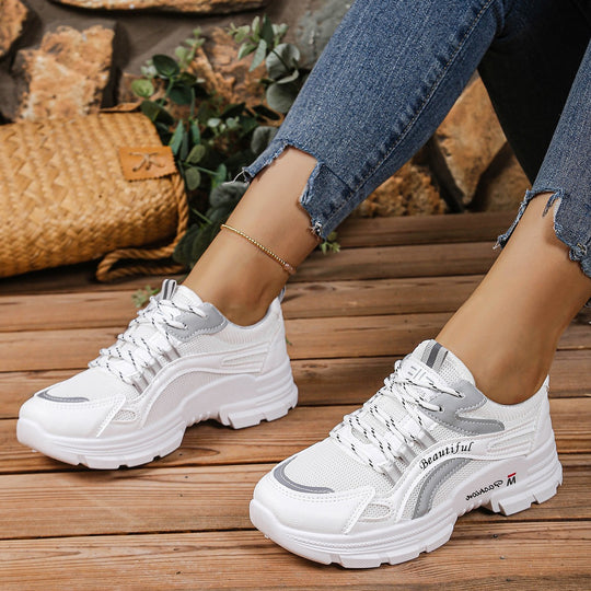 Damen Komfortable Fitness-Sneaker mit atmungsaktiver Oberflächenstruktur EB