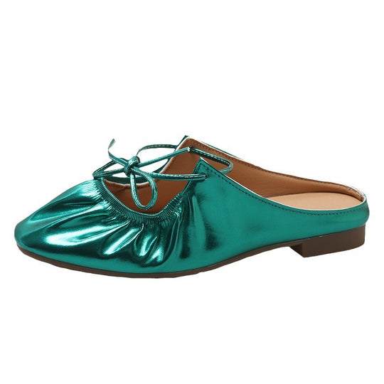 Damen elegante Mules mit raffiniertem Schleifendetail und atmungsaktiver Decksohle EB