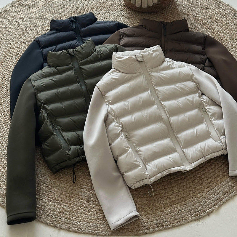 Damen Funktionale Pufferjacke mit Taschen und hohem Kragen EB