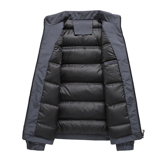 Herren thermo gefütterte Steppjacke mit Stehkragen und winddichtem Außenmaterial EB