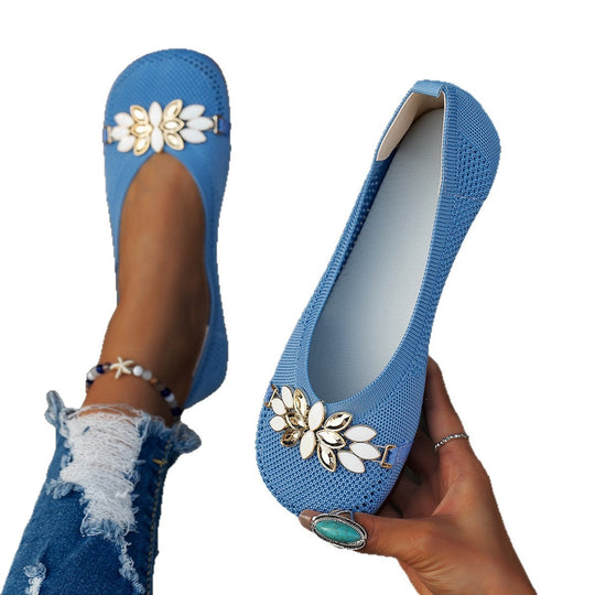 Damen Elegante Sneaker mit floralem Design und atmungsaktivem Obermaterial EB