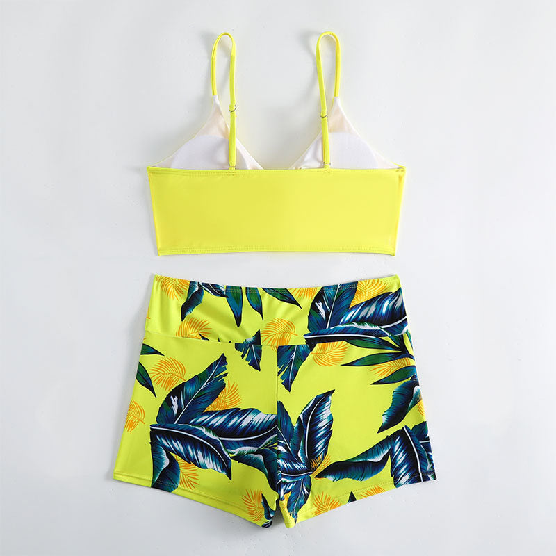 Damen Bikini-Set mit raffinierten Rüschendetails und floralem Muster EB