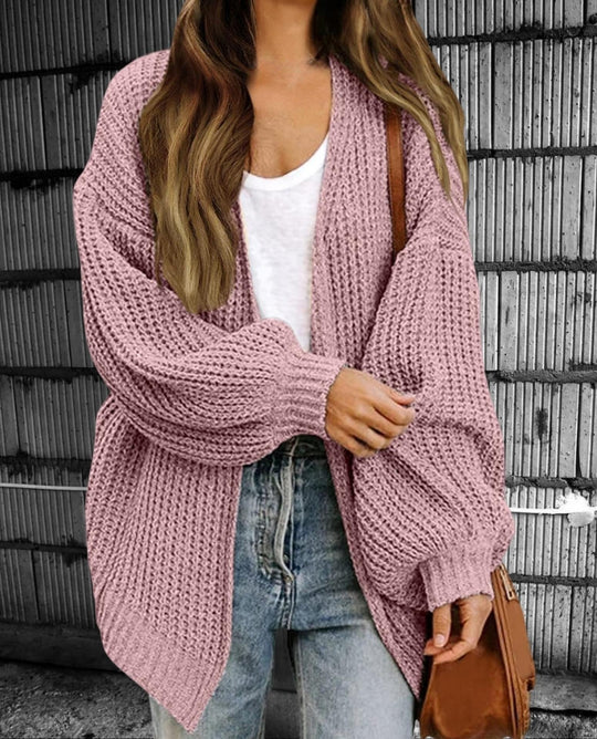 Damen Grobstrickjacke mit oversized Schnitt und lässigem Design EB