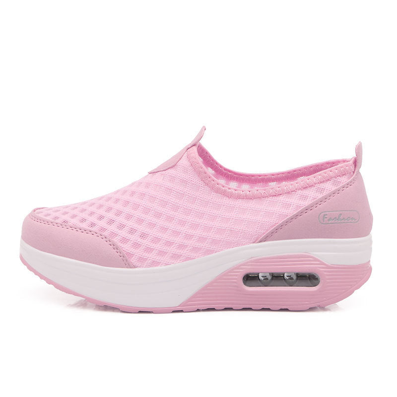 Damen Bequeme Slip-On Sneakers mit atmungsaktivem Obermaterial und dämpfendem Fußbett EB