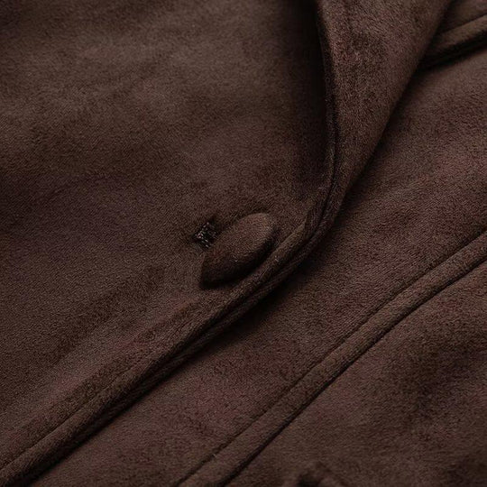 Damen elegante Jacke mit Taillengürtel und modernem Kragen EB