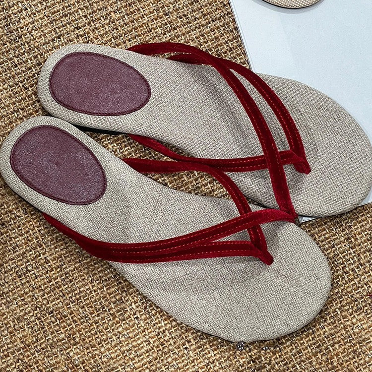 Damen Zehentrenner-Sandalen mit flexiblem Fußbett und elegantem Riemendesign EB