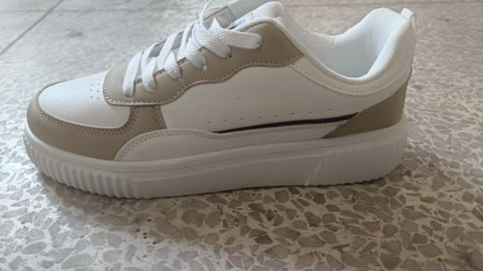 Damen nan Plateau-Sneaker mit besonders dicker Laufsohle und gepolstertem Komfortfußbett EB