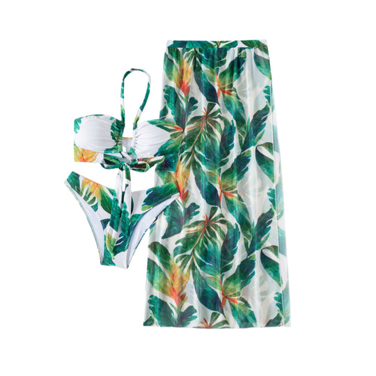 Damen Bikini-Set mit elegantem Maxirock EB