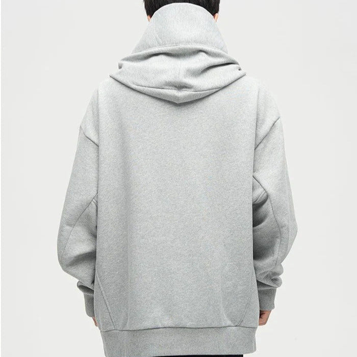 Damen Lässige Oversized Kapuzenpullover mit hochgezogenem Kragen EB