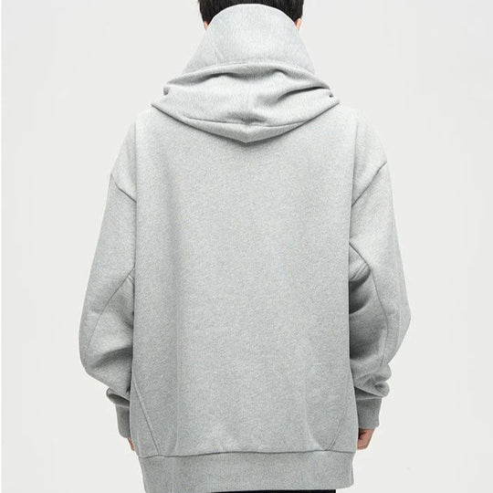 Damen Lässige Oversized Kapuzenpullover mit hochgezogenem Kragen EB