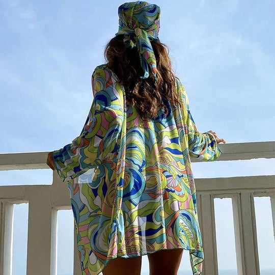 Damen Bikini-Set mit transparentem Strandcover EB