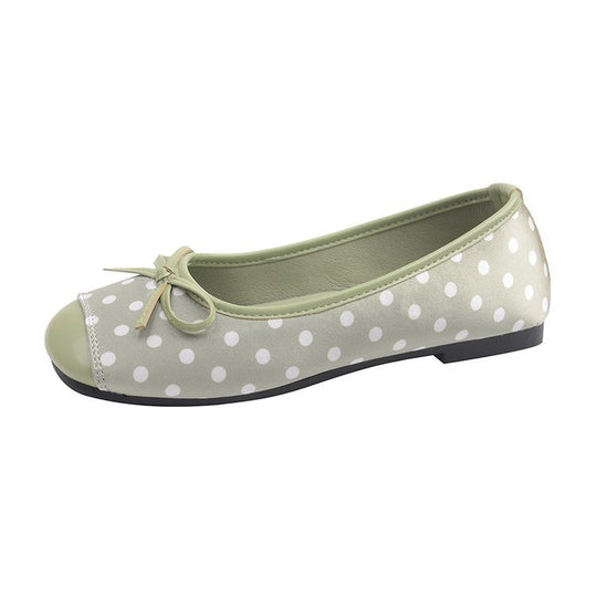Damen Ballerinas mit verspieltem Punktedesign und zierlichem Schleifenakzent EB