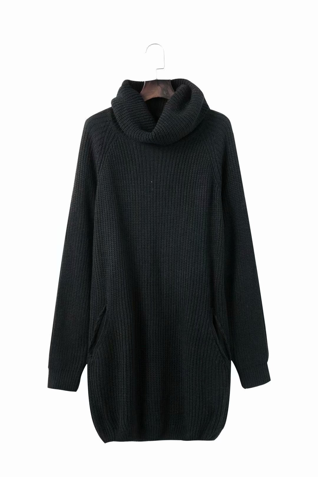 Damen Strickkleid mit weitem Kragen EB
