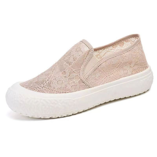 Damen Atmungsaktive Slip-On Freizeitschuhe mit elastischem Obermaterial EB