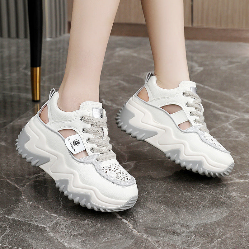 Damen Modische Chunky Sneakers mit luftdurchlässigem Obermaterial EB