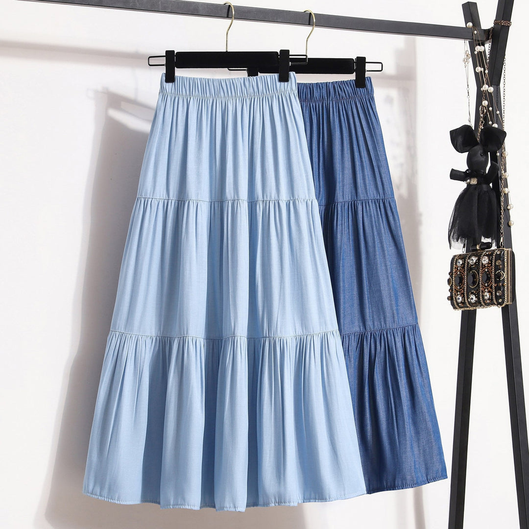 Damen Midi-Rock im lässigen Vintage-Stil EB