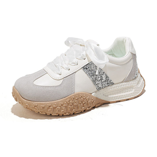 Damen Modische Sneakers mit Glitzer-Details und flexibler Sohle EB