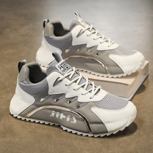 Damen Sportliche Sneakers mit atmungsaktiver Mesh-Oberfläche und gepolsterter Sohle EB