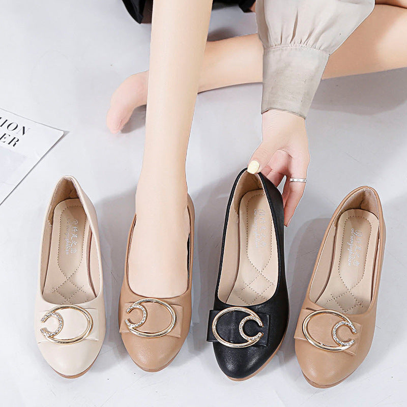 Damen Ballerinas mit dekorativem Schleifen-Detail und elegantem Schmuckelement EB