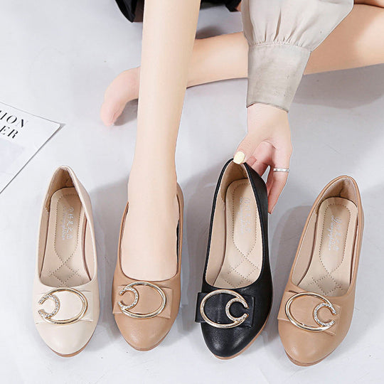Damen Ballerinas mit dekorativem Schleifen-Detail und elegantem Schmuckelement EB
