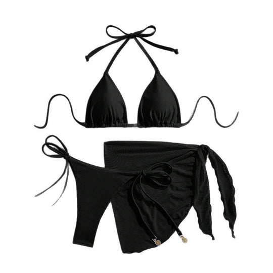 Damen Bikiniset mit modischem Wickelrock und raffinierten Bindebändern EB