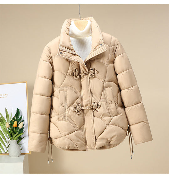 Damen Trendiger gepolsterter Blouson mit praktischen Schnürdetails EB