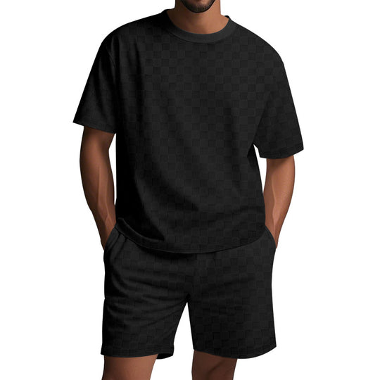 Damen Freizeit-Set mit strukturiertem T-Shirt und Shorts EB