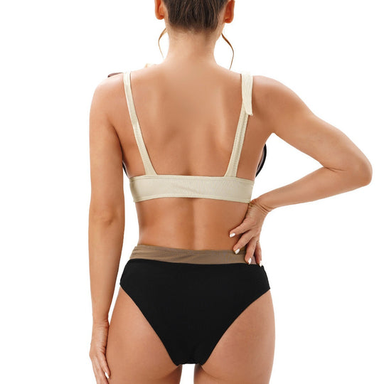 Damen Bikiniset mit elegantem V-Ausschnitt und verstellbaren Trägern EB