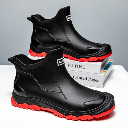 Herren Gummistiefel mit rutschfester Sohle und flexiblem Einstieg EB