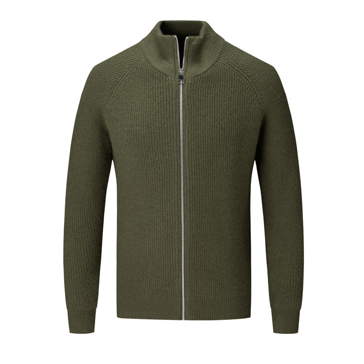 Herren Strickjacke mit hohem Kragen EB